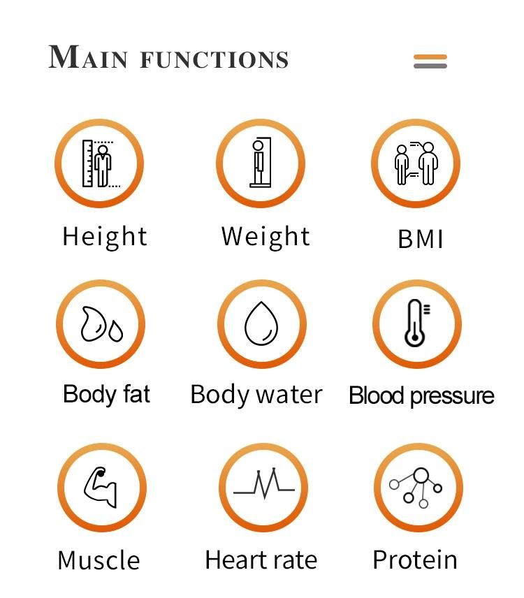 LCD Display Digital Machine Full Automatic Body Fat Measure Blood Pressure Height Weight BMI Health Physical Examinatio Scale