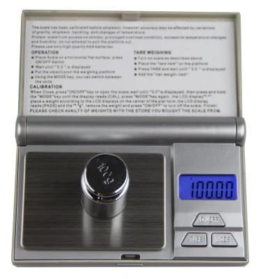 High Quality LCD Display with Blue Backlight Digital Pocket Mini Electronic Scale 0.01g/0.1g
