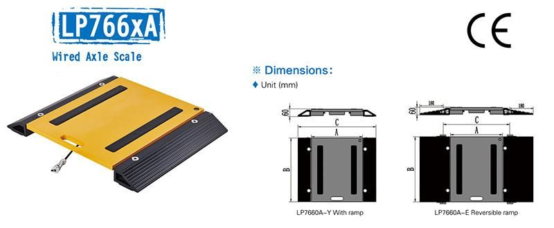 Light Weight Aluminium Construction Portable Design Truck Weighing Scale