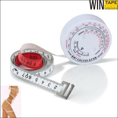 60inch (150cm) Medical Gifts BMI Calculator &amp; Tape Measure Round Shaped Calculator with Company Names