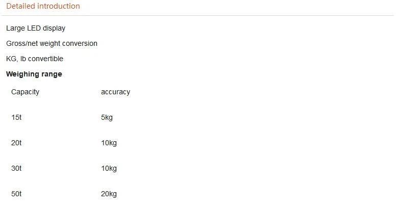 50t LED Heavy Duty Ocs Crane Scale