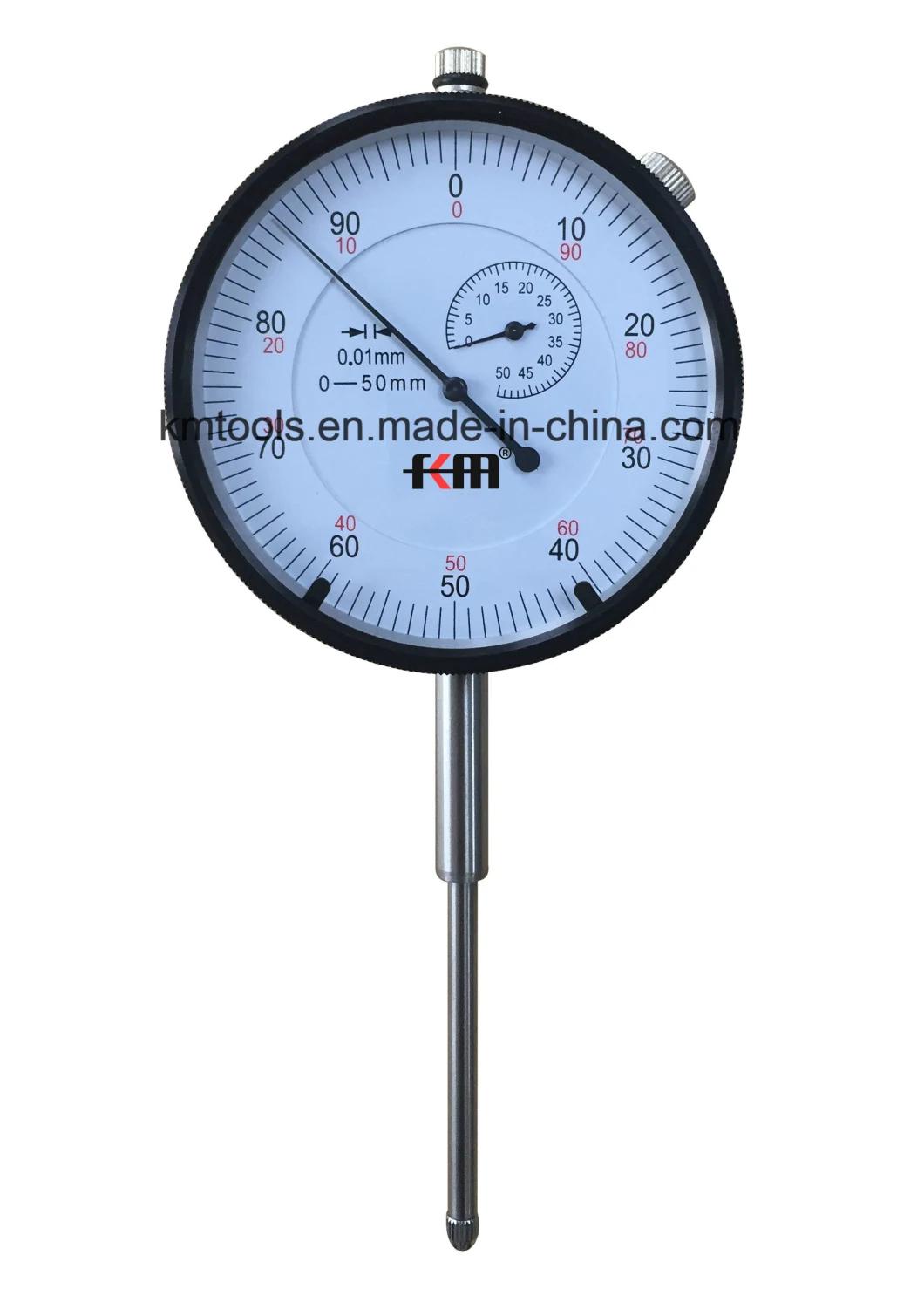 High Quality 0-50mm Mechanical Dial Indicator with 0.01mm Graduation Measuring Device