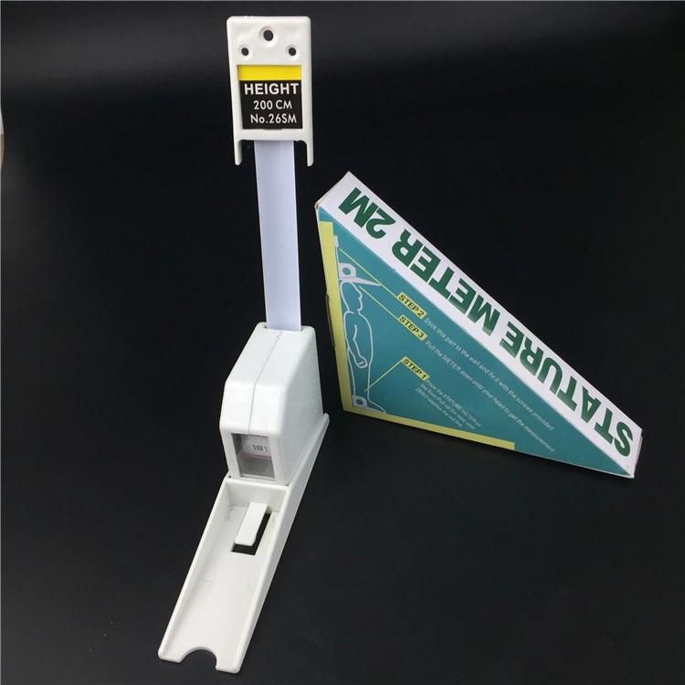 Facrory Sale Deding Portable 2m Height Measure Rod Universal Height Measuring Instrument Ruler for Adults and Children