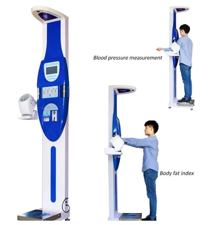 Coin-Operated Electronic Body Scale Multi-Functional Digital Height Weight BMI Body Composition Blood Pressure Vending Machine