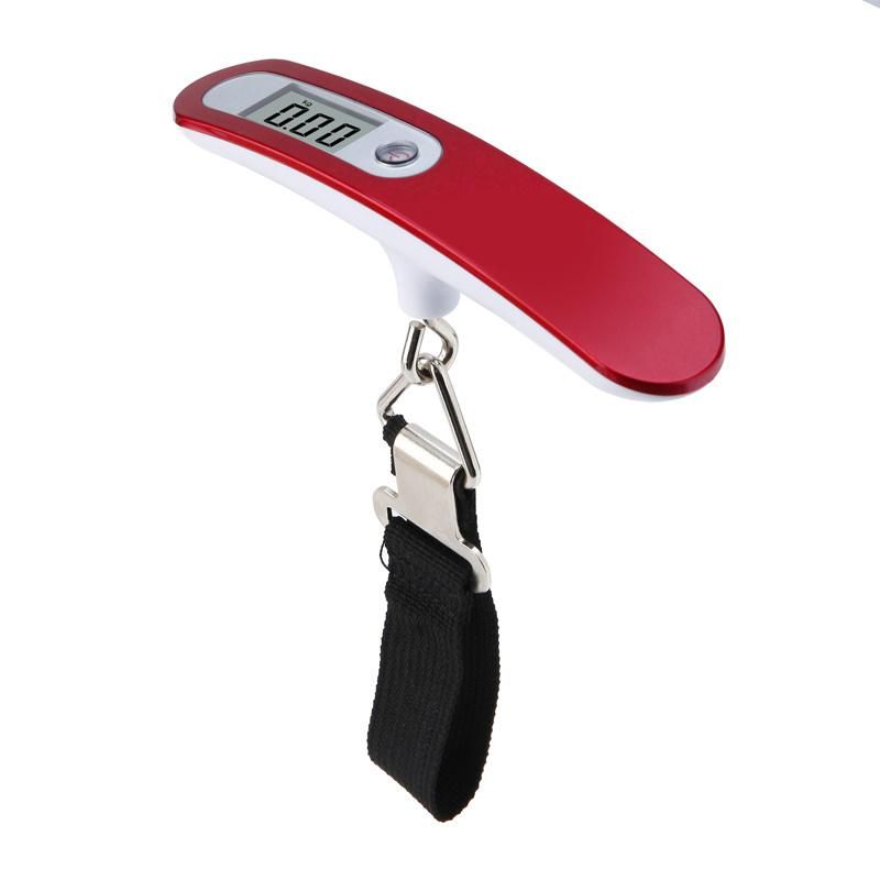 Pocket Electronic Digital 0.01kg/50kg Hanging Luggage Weight Scale Red Libra