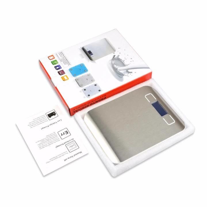 11lb Digital Big Platform Multi-Function Food Kitchen Scale Stainsless Steel