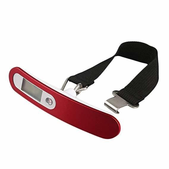 Pocket Electronic Digital 0.01kg/50kg Hanging Luggage Weight Scale Red Libra