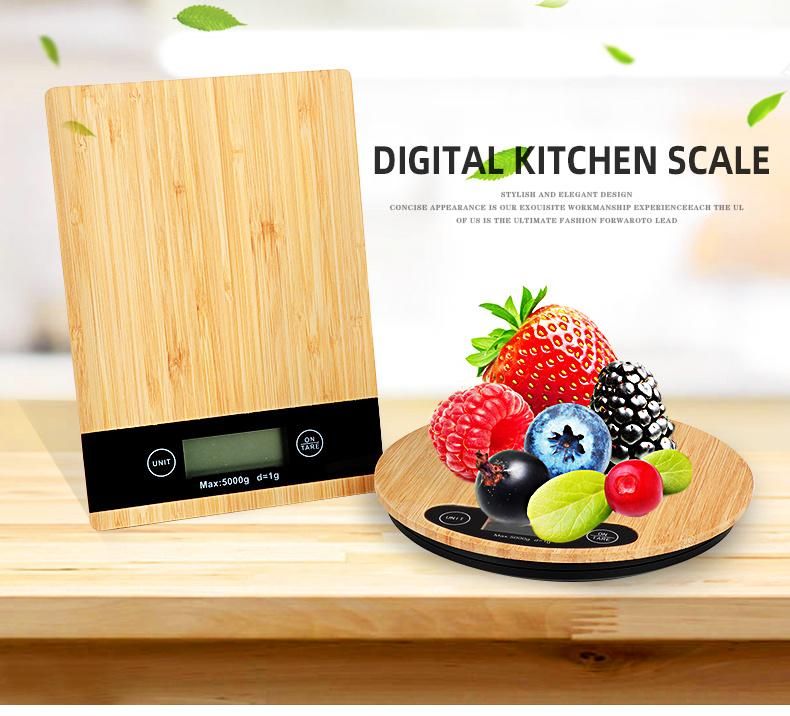 Special Design Wooden Digital Kitchen Food Scale