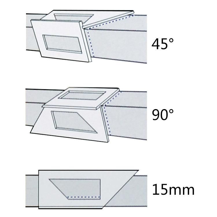 Aluminum Alloy Woodworking Multifunctional Square 45 Degrees 90 Degrees Gauge Angle Protractor Over The Ruler