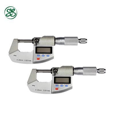 IP65 Waterproof Electronic Outside Micrometer 0-25mm