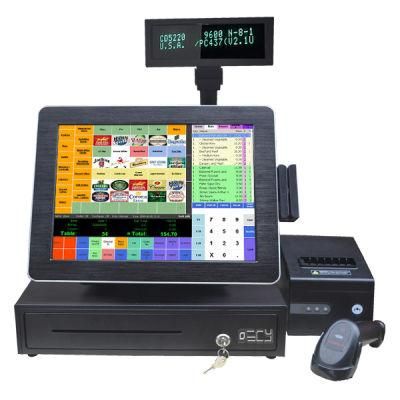 All in One POS PC Promotion Cashier Register Electronic Point of Sale Terminal Screen Touch Monitor Epos System