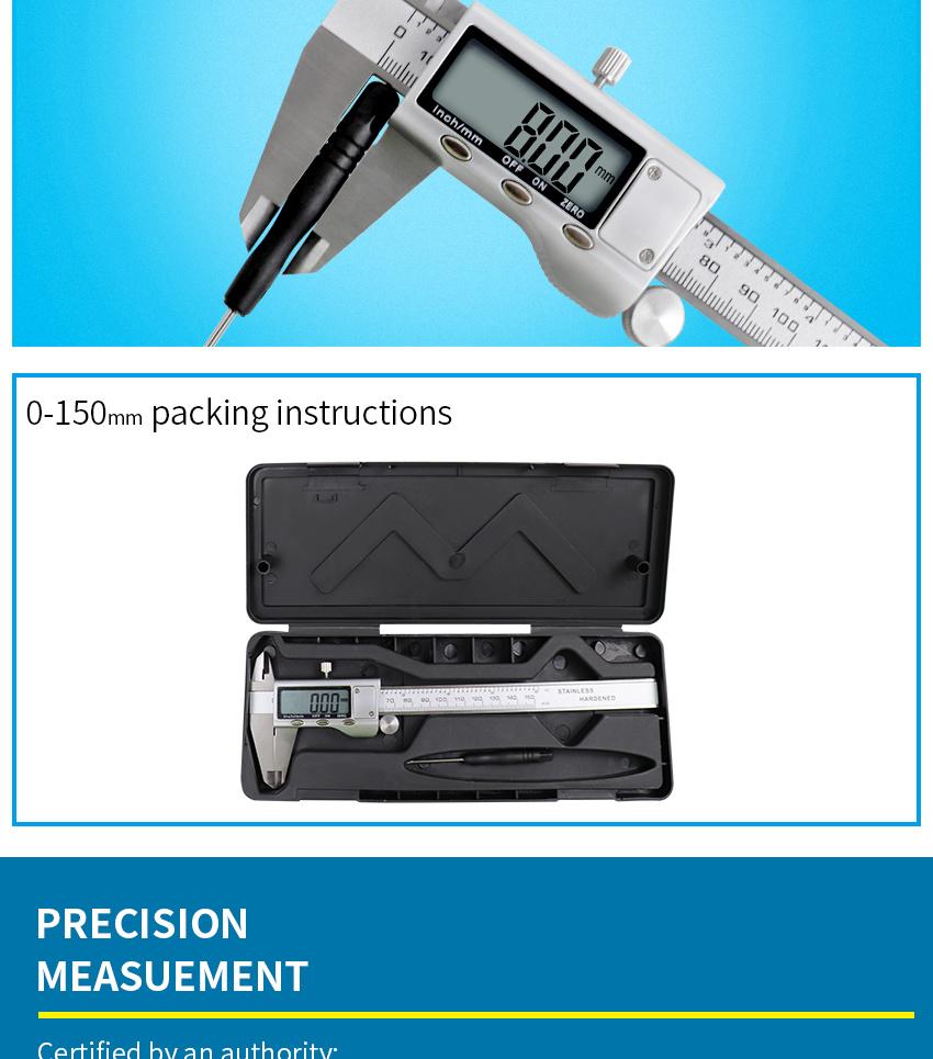 Stainless Steel Digital Caliper 0-150mm Factory Price Electronic Digital Vernier Caliper