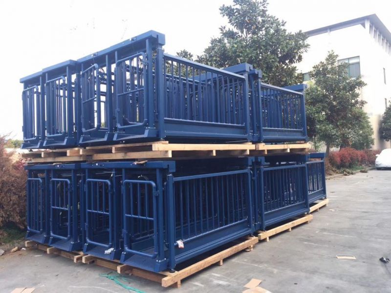 Rubber Mat Carbon Steel Epoxy Painted Steel Construction Available 6000 Divisions Digital Scale Pig Scale Used Livestock Scale