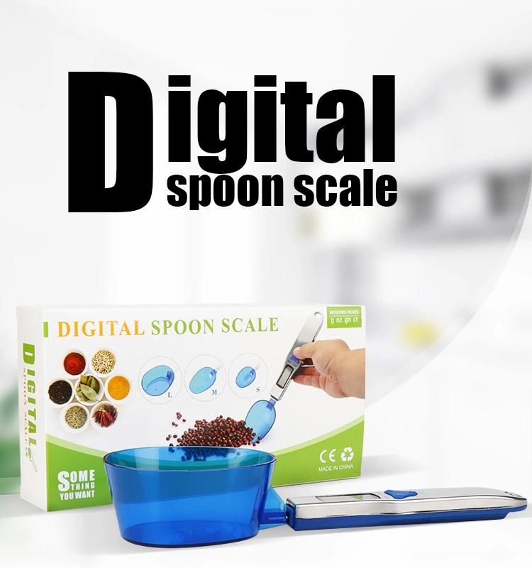 Stainless Steel Body Plastic Scoop Digital Spoon Scale 500g