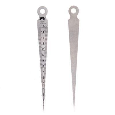 Mount FUJI Stainless Steel Gap Ruler Wedge-Shaped Feeler Tapered Ruler Inner Diameter Ruler Slope Ruler High Precision 1-15mm with Hole