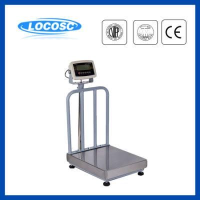 100kg 500kg Diamond Plate Platform Electronic Scales with Wheels and Backrail
