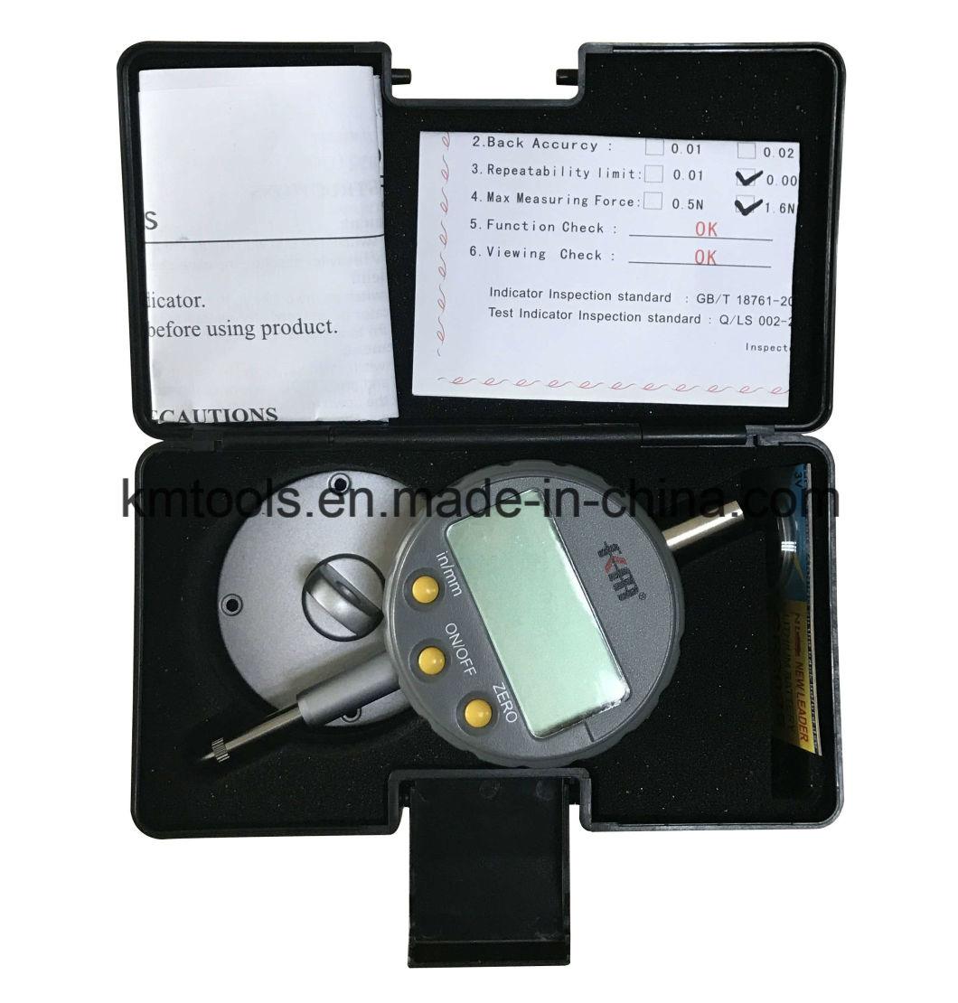 High Accuracy 0-12.7mm/0-0.5′′ Digital Micron Dial Indicator with Resolution 0.001mm/0.00005′′