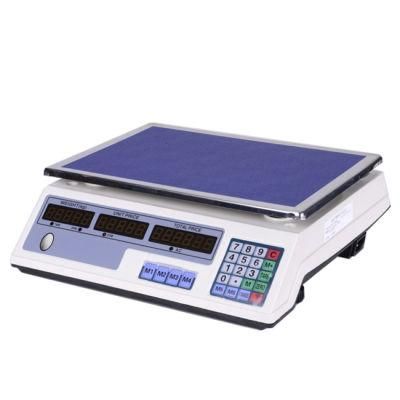 40kg Commercial Scale Digital Price Computing Scale with LED / LCD Display for Retail Use