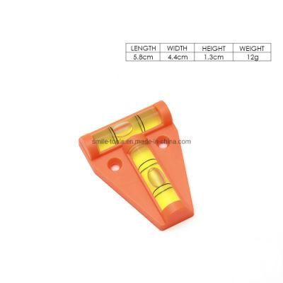 Mini Acrylic Tube Bubble Spirit Level with Fixed Holes