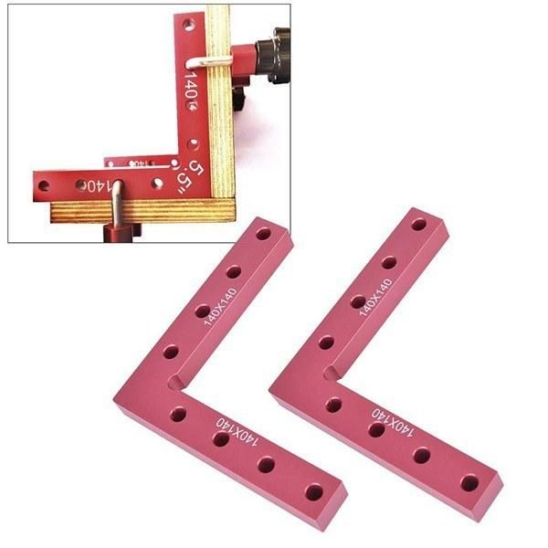 Woodworking Right-Angle Fixture Jigsaw Plate Fixing Clip 90-Degree Right-Angle Positioning Ruler Aluminum Alloy Height Ruler I417878