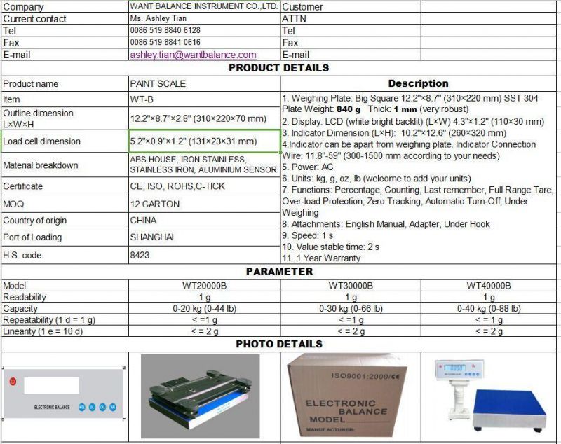 Platform Scale, Bench Scales, Digital Weighing Scale