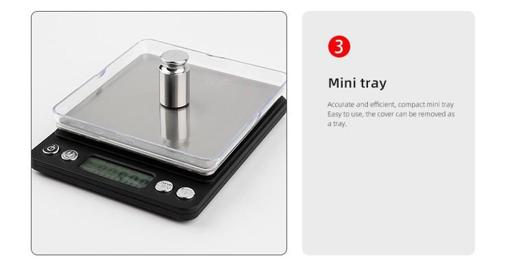 3000g/0.1g Electronic Digital Scales Balance Scale 500g/0.01g LCD Digital Personal Jewelry Scale Mini Gram Scales Baking Scale