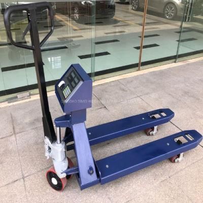3tons China Digital Hand Forklift with Precision Weighing- Pallet Truck Scale