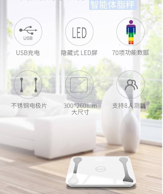 Body Scales for Health with Tempered Glass Hidden Screen Display