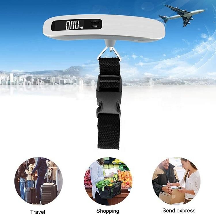 Blacklight LCD Digital Weighing Scale Stainless Steel Digital Luggage Weight Scale 40kg Mini Electronic Hanging Luggage Scale