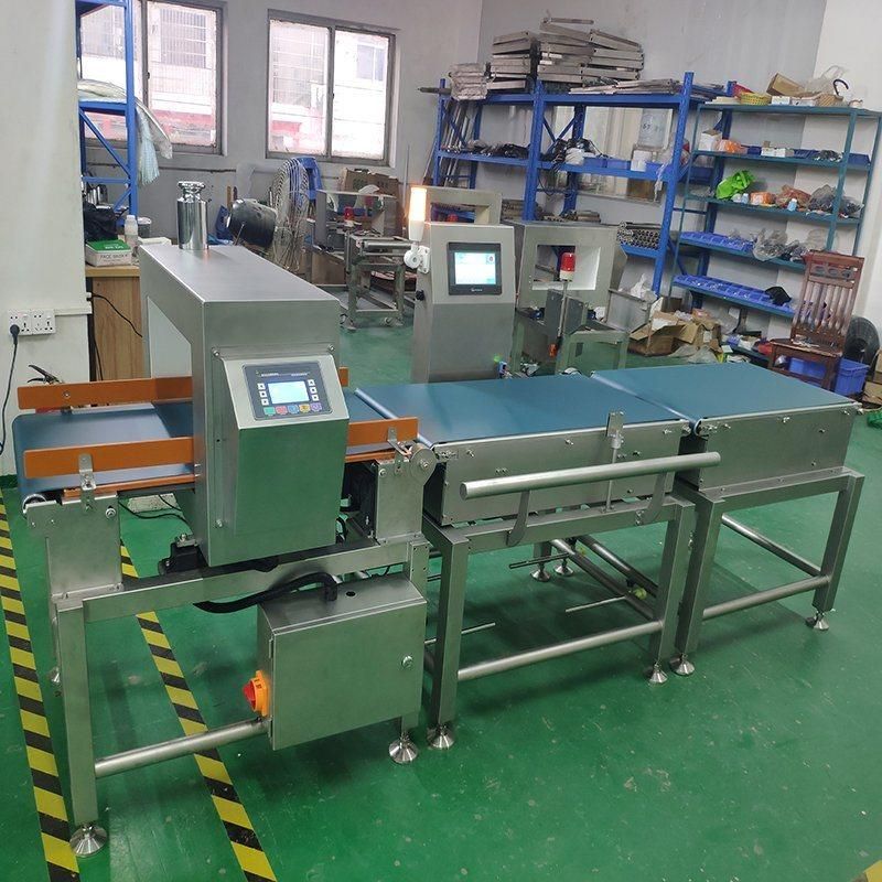 English-Chinese Operation Interface Online Checkweigher with Metal Detector
