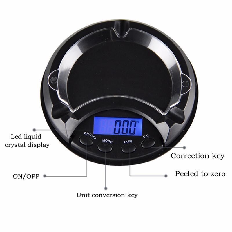 Portable Ashtray Digital Electronic Pocket Scales Gold Silver Jewelry Scale