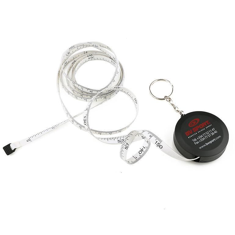 1.5 Meters Black Mini Retractable Custom Tape Measure Keychain