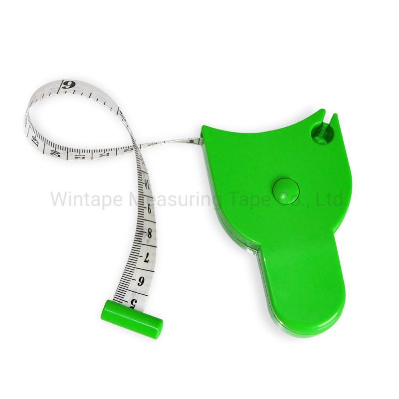 60 Inch 1.5m Green Plastic Retractable Body Waist Tape Measure