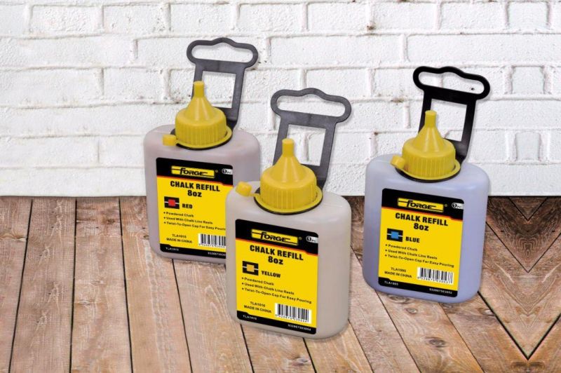 Chalk Line Reel Blue / Yellow / Red Powder Ink Chalk Refills