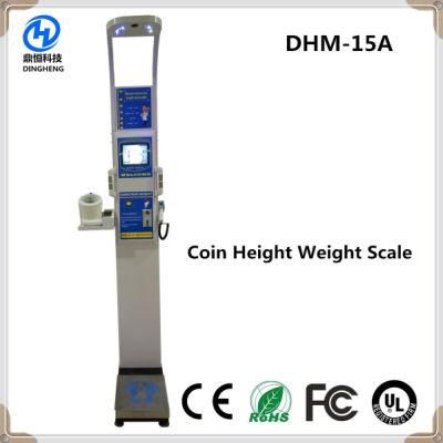 Dhm-15A Digital Ultrasonic Weight and Height Scales with Coin Vending