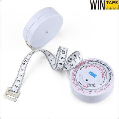 60inch/150cm Fancy Cheap Small BMI Tape Measure Calculator Promotional Japen Tape Measure Medical Company Names
