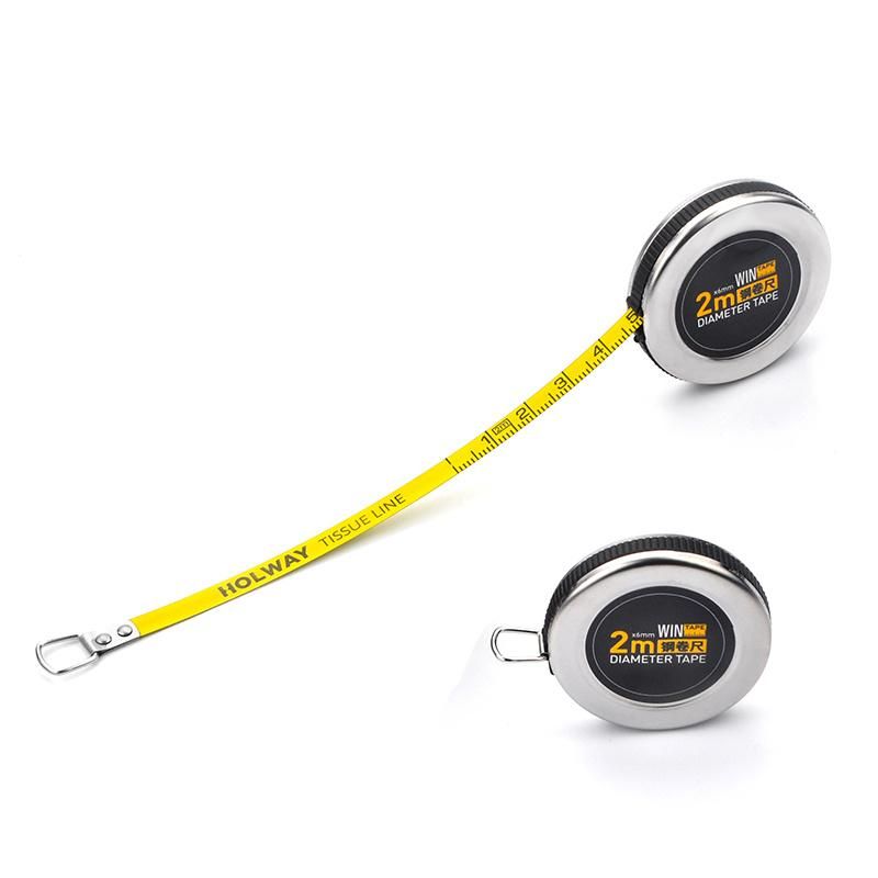 Mini 2m Retractable Metal Round Case Steel Tape Measure