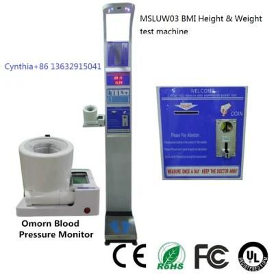 BMI Height &amp; Weight Omron Blood Pressure Heart Rate Check Machine-Msluw03