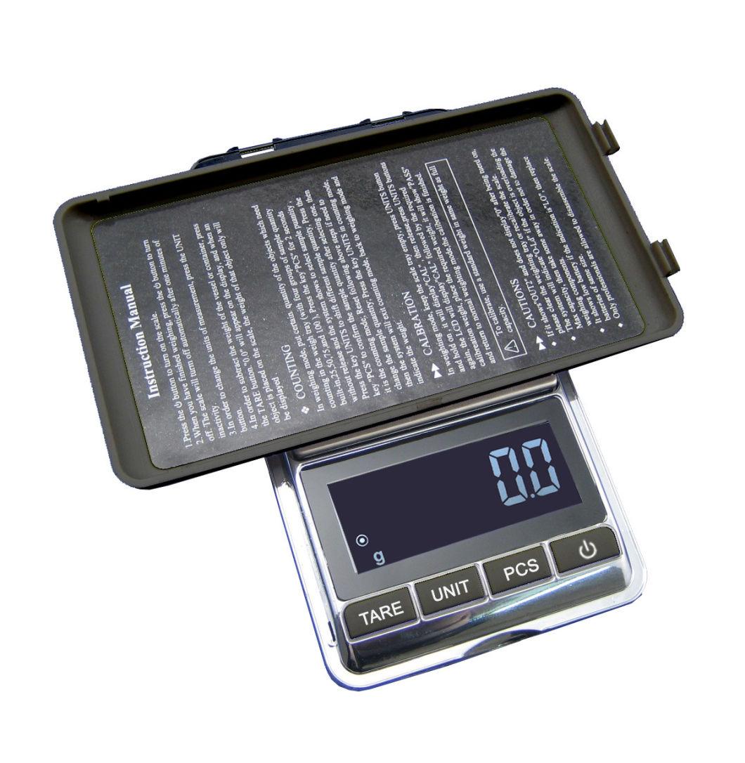 100gx0.01g 200gx0.01g 500gx0.1g High Precision Portable Gram Pocket Weighing Scale
