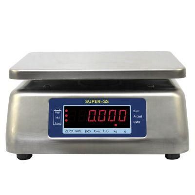 3/6/15/30kg Alarming Scale Stainless Steel Electronic Weighing Scale Waterproof