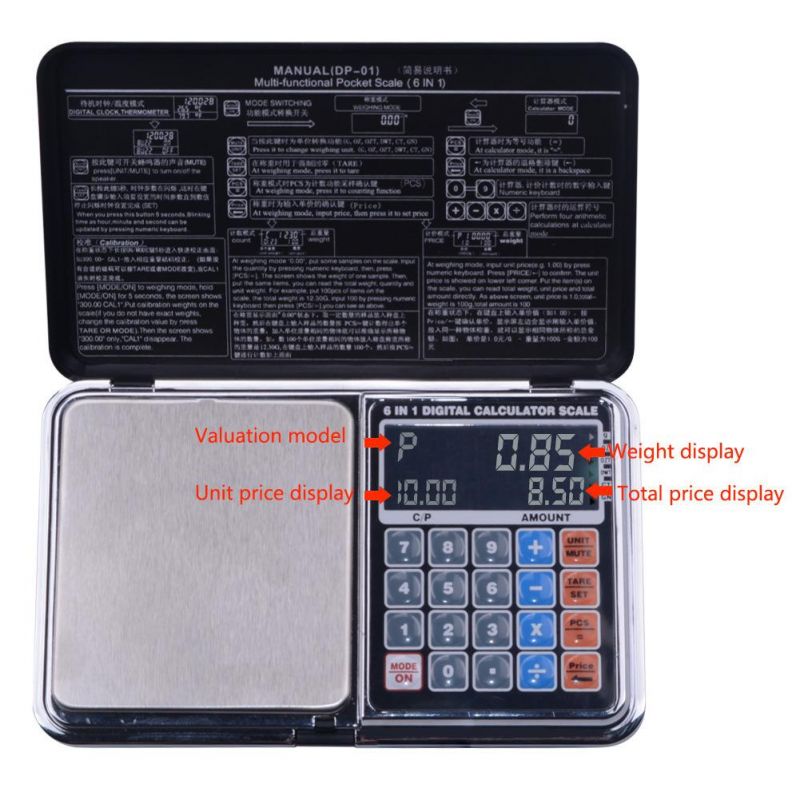 0.01/100g 0.01/200g 0.01/300g 0.01/500g 0.01/1000g Jewelry Scales Balance with Calculator
