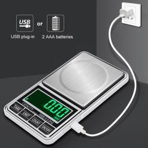 500g/0.01g Rechargeable Pocket Jewelry Scale with USB Charging