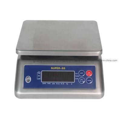 Electronic Rechargeable Waterproof Stainless Steel Weighing Scale 15kg 30kg