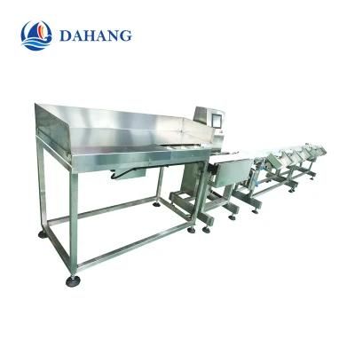 Sea Cucumber Automatic Feeding and Weight Sorting in Seafood Factory