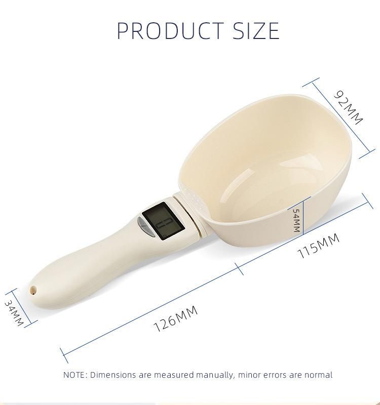 Big Removable Scoop Pet Spoon Scale Kitchen Weighing Scale 800g