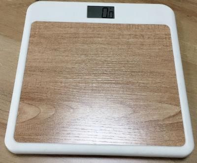 MDF Wood Effect Anti Slip Protect Plastic Bathroom Scale (FEB440)