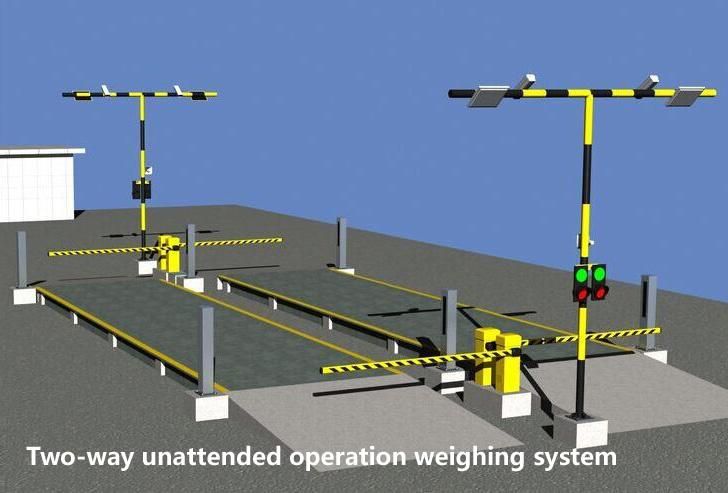 Digital Scs-150t Weighbridge Scales with a Steel Platform on Surface Foundation