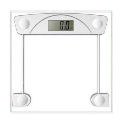 Digital Bathroom Scale with Transparent Tempered Glass and LCD Display