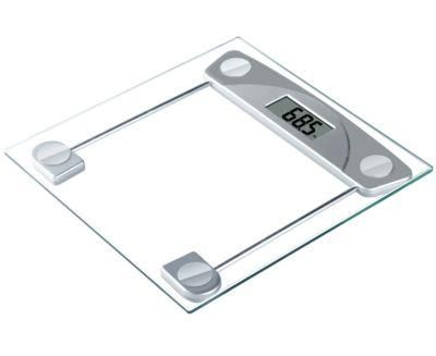 Digital Bathroom Scale with Transparent Tempered Glass Platform for Weighing