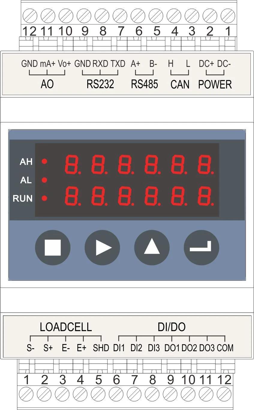 4-20mA 0-10V Loadcell Weight Transmitter Weighing Indicator Controller